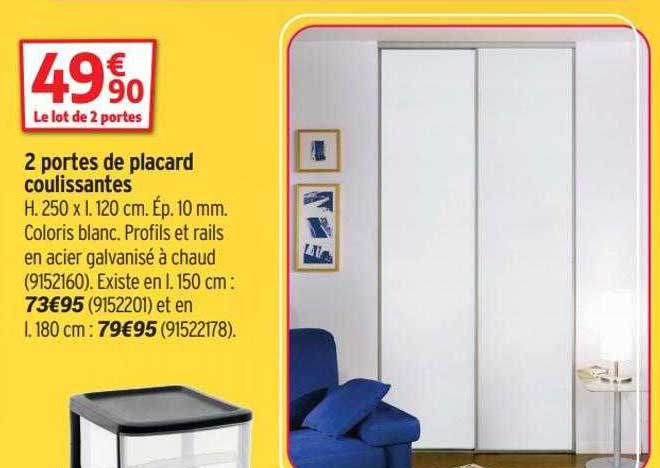 2 Portes De Placard Coulissantes