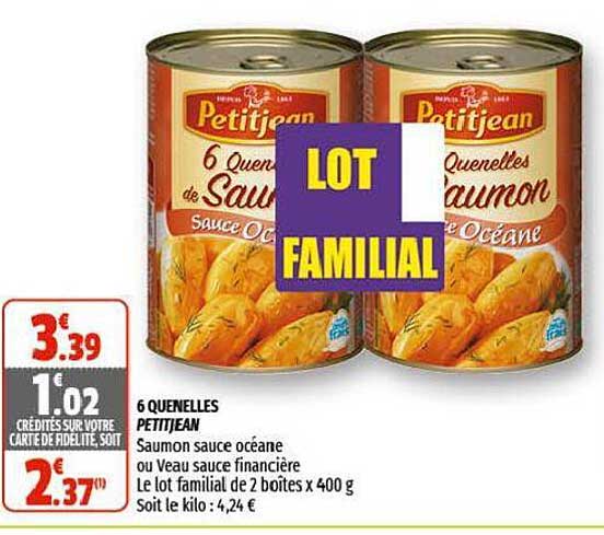 6 quenelles petitjean