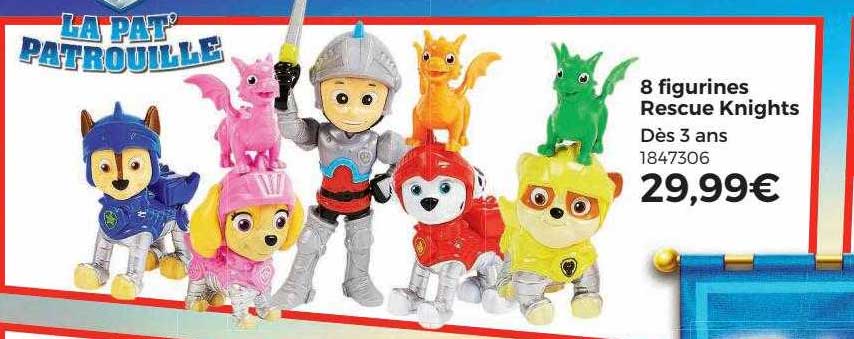 8 figurines rescue knights