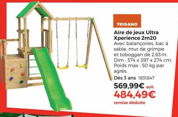 aire de jeux ultra xperience 2m20 trigano