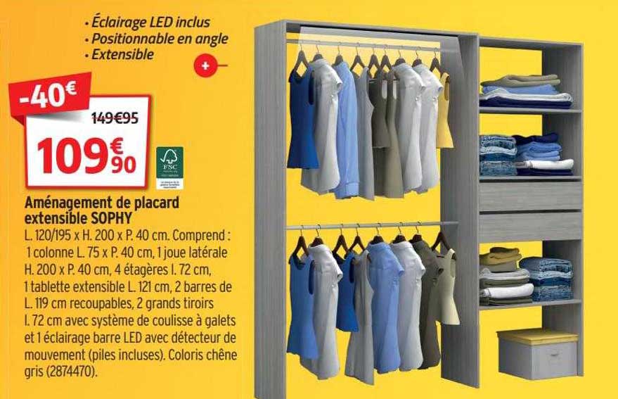 Aménagement De Placard Extensible Sophy