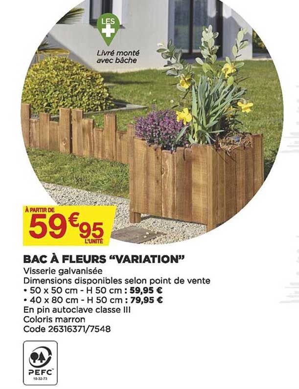 bac à fleurs "variation"
