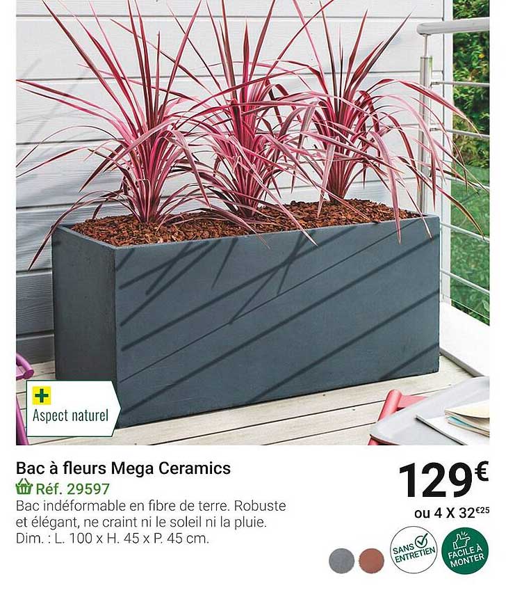 bac à fleurs mega ceramics