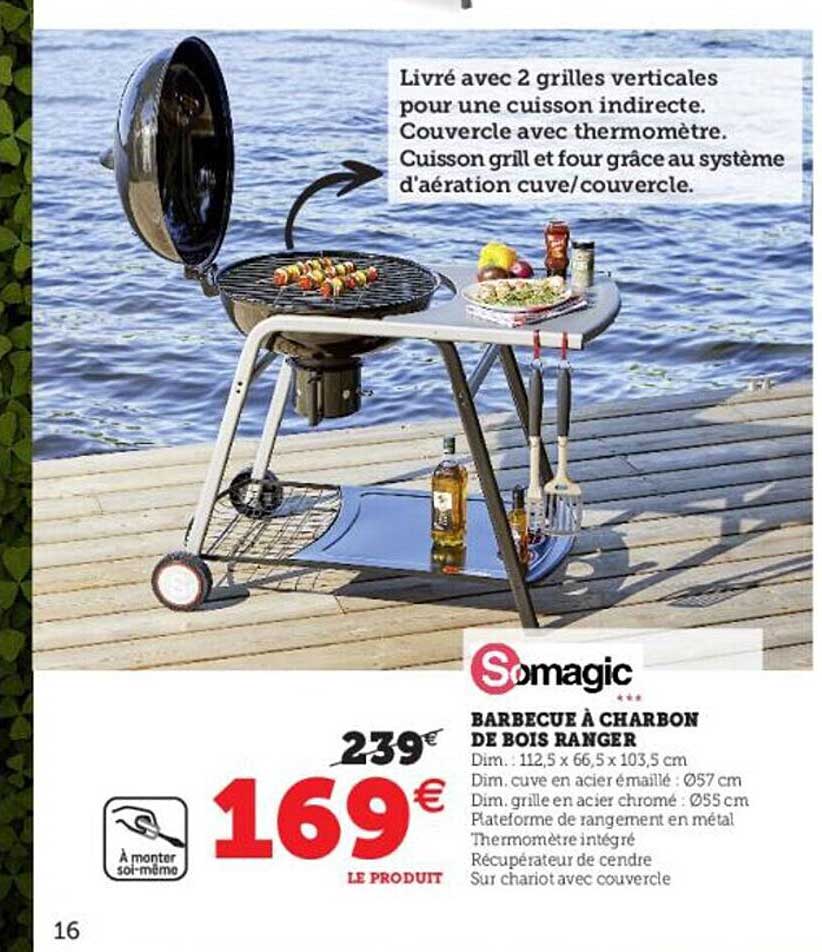 Barbecue à Charbon De Bois Ranger Somagic