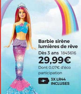 barbie sirène lumières de rêve