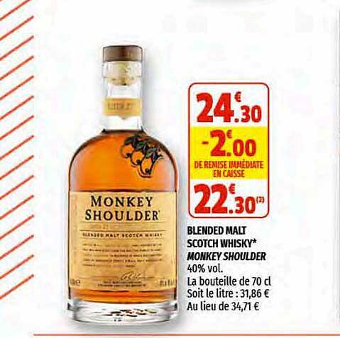 blended malt scotch whisky monkey shoulder