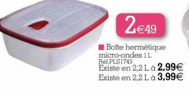 boîte hermétique micro-ondes