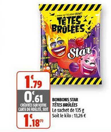 bonbons star têtes brûlées