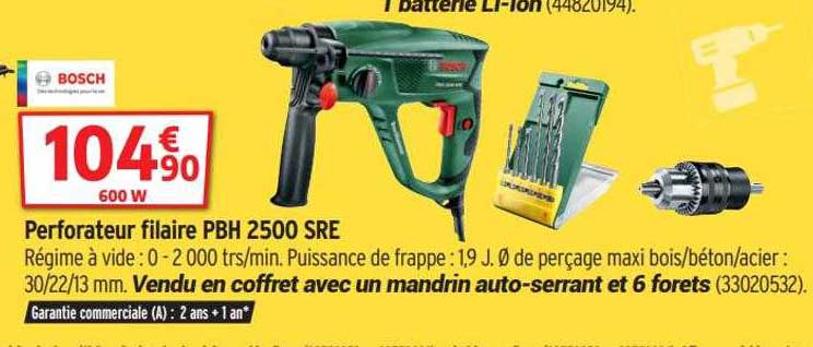 bosch perforateur filaire pbh2500 sre