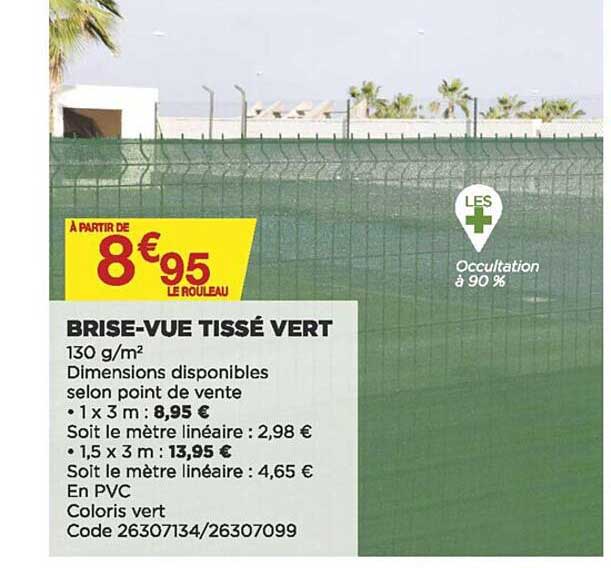 brise-vue tissé vert