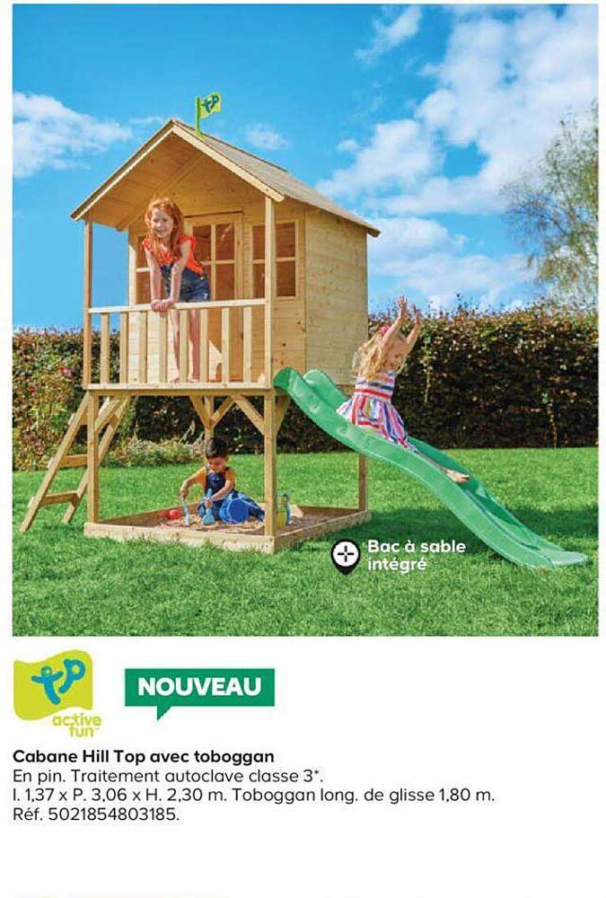 Cabane Hill Top Avec Toboggan