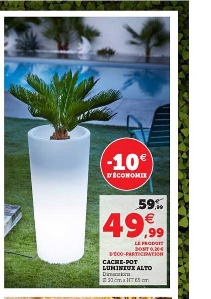 cache-pot lumineux alto