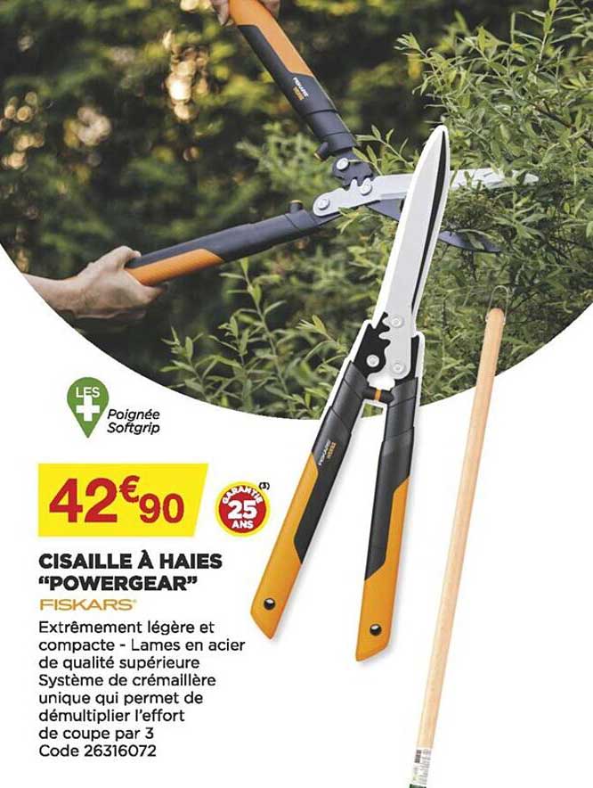 cisaille à haies "powergear" fiskars