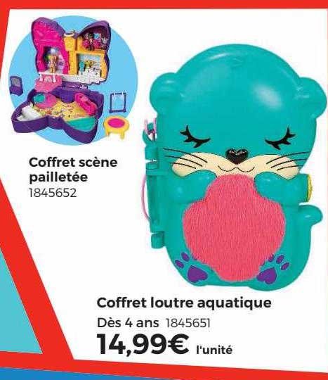 coffret scène pailletée ou loutre aquatique