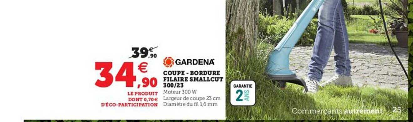 coupe-bordure filaire smallcut 300-23 gardena