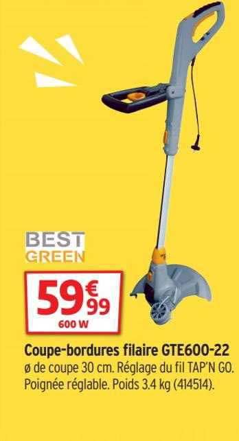 coupe-bordures filaire gte600-22 bestgreen