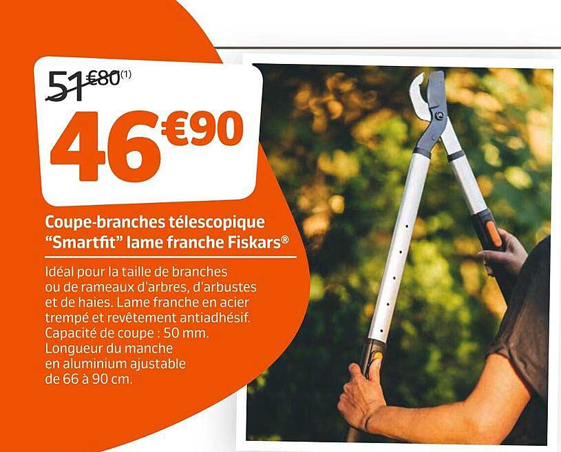 coupe-branches télescopique "smartfit" lame franche fiskars