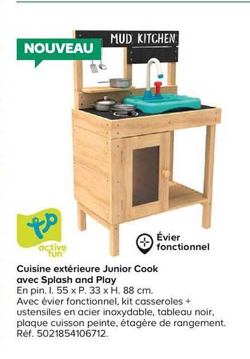 Cuisine Extérieure Junior Cook Avec Plash And Play Active Fun