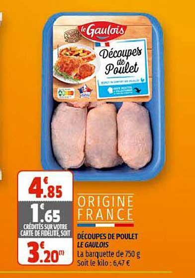découpes de poulet le gaulois