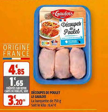 découpes de poulet le gaulois