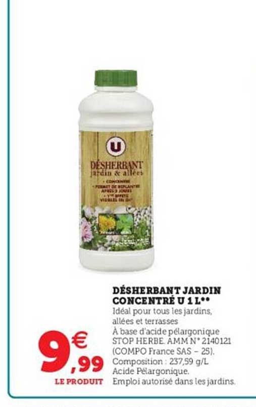 Désherbant Jardin Concentré U 1 L