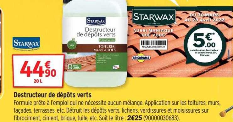 destructeur de dépôts verts starwax
