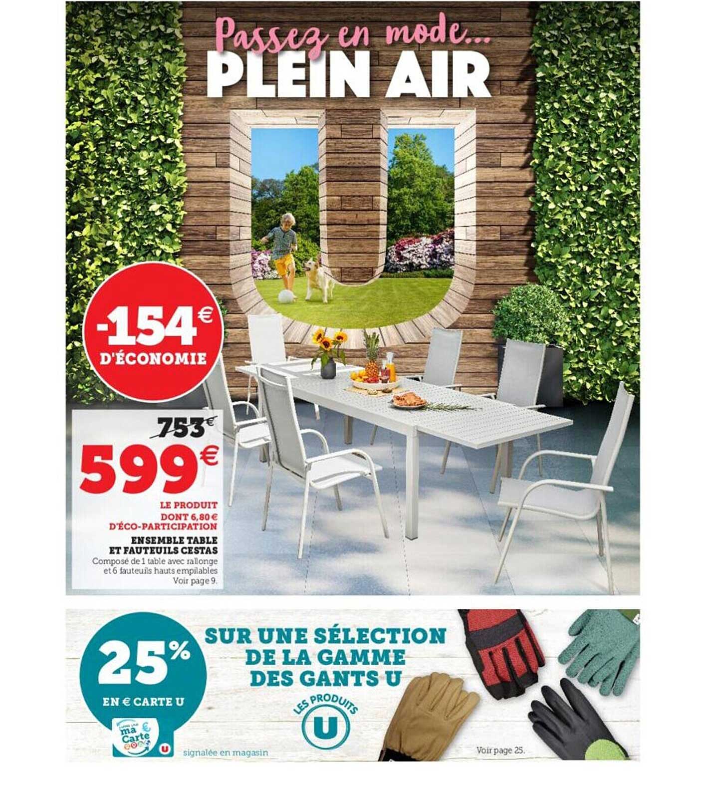 Ensemble Table Et Fauteuils Cestas, La Gamme Des Gants U