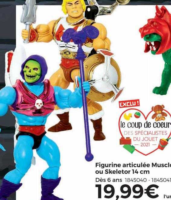 figurine articulée muscle ou skeletor 14 cm
