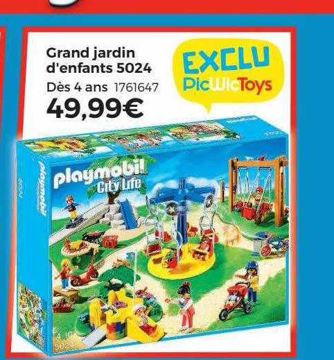 grand jardin d'enfants 5024 playmobil city life