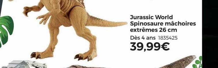jurassic world spinosaure mâchoires extrêmes 26 cm