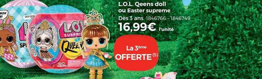 l.o.l. queens doll ou easter supreme