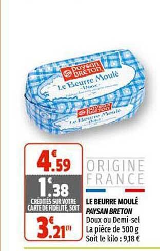 le beurre moulé paysan breton