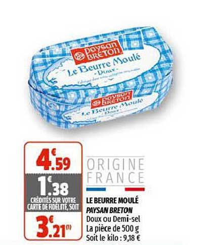 le beurre moulé paysan breton