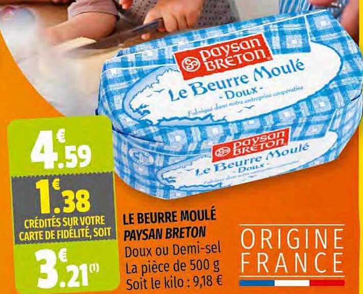 le beurre moulé paysan breton