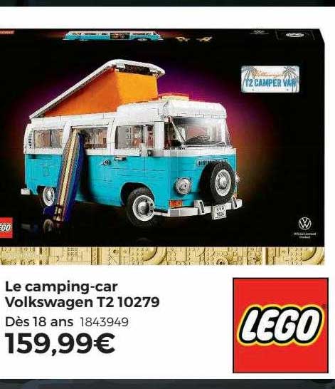 le camping-car volkswagern t2 10279 lego