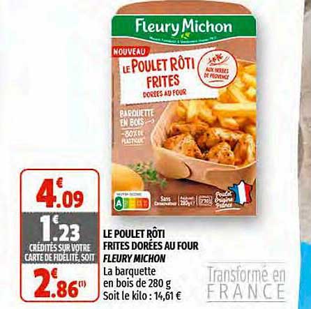 le poulet rôti frites dorées au four fleury michon