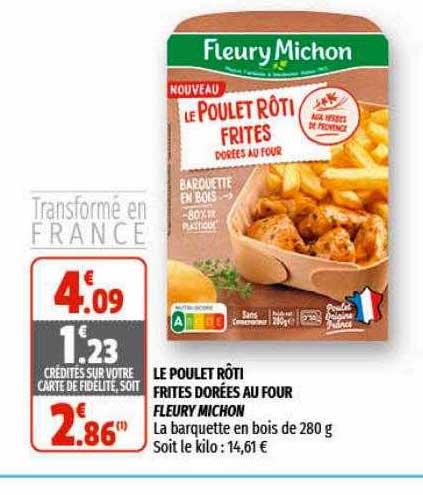 le poulet rôti frites dorées au four fleury michon