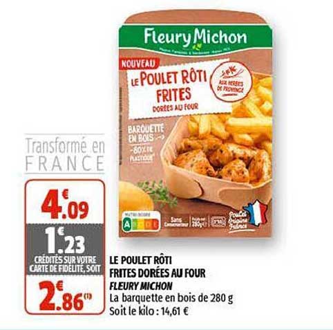 le poulet rôti frites dorées au four fleury michon