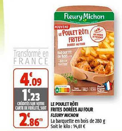 le poulet rôti frites dorées au four fleury michon