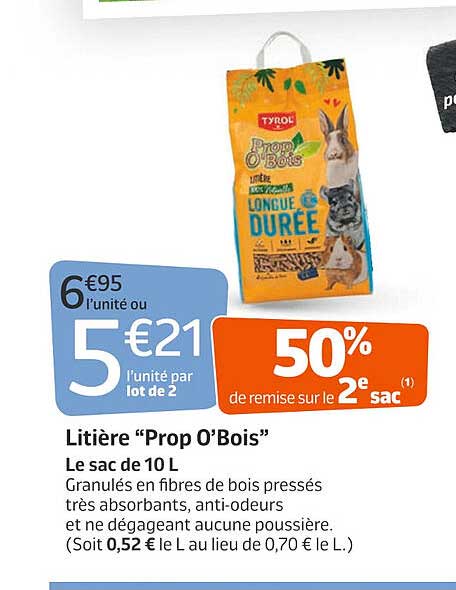 litière "prop o'bois"