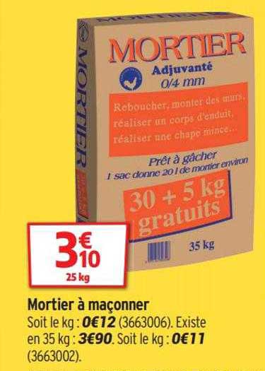 mortier à maçonner
