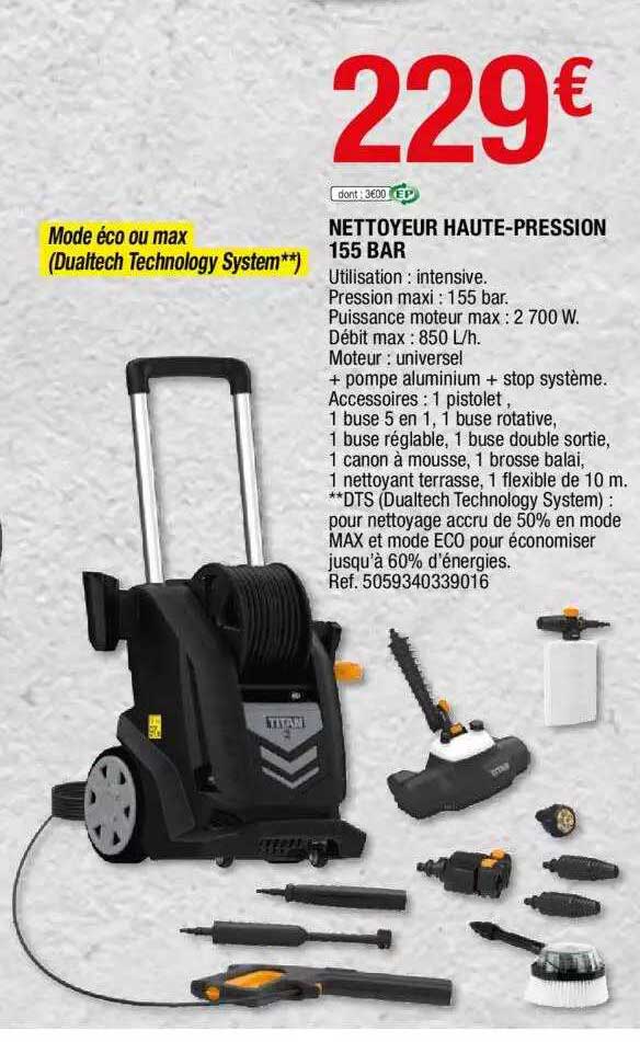 nettoyeur haute-pression 155 bar