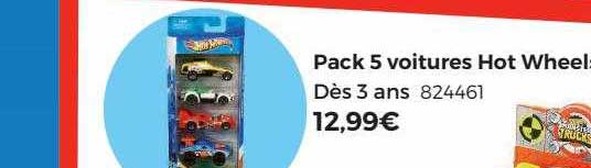 pack 5 voitures hot wheels