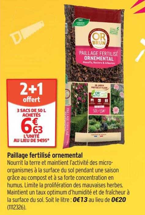 paillage fertilisé ornemental