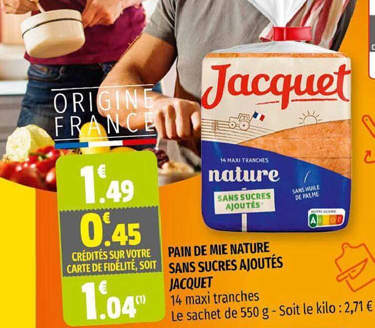 Pain De Mie Nature Sans Sucres Ajoutés Jacquet