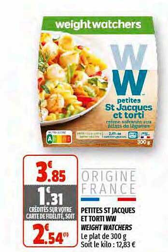 petits st jacques et torti ww weight watchers