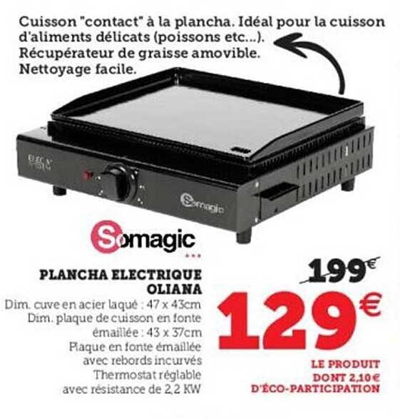 Plancha électrique Oliana Somagic