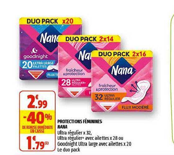 protections féminines nana