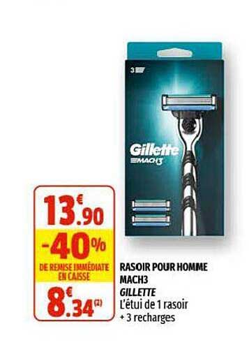 rasoir pour homme mach3 gillette