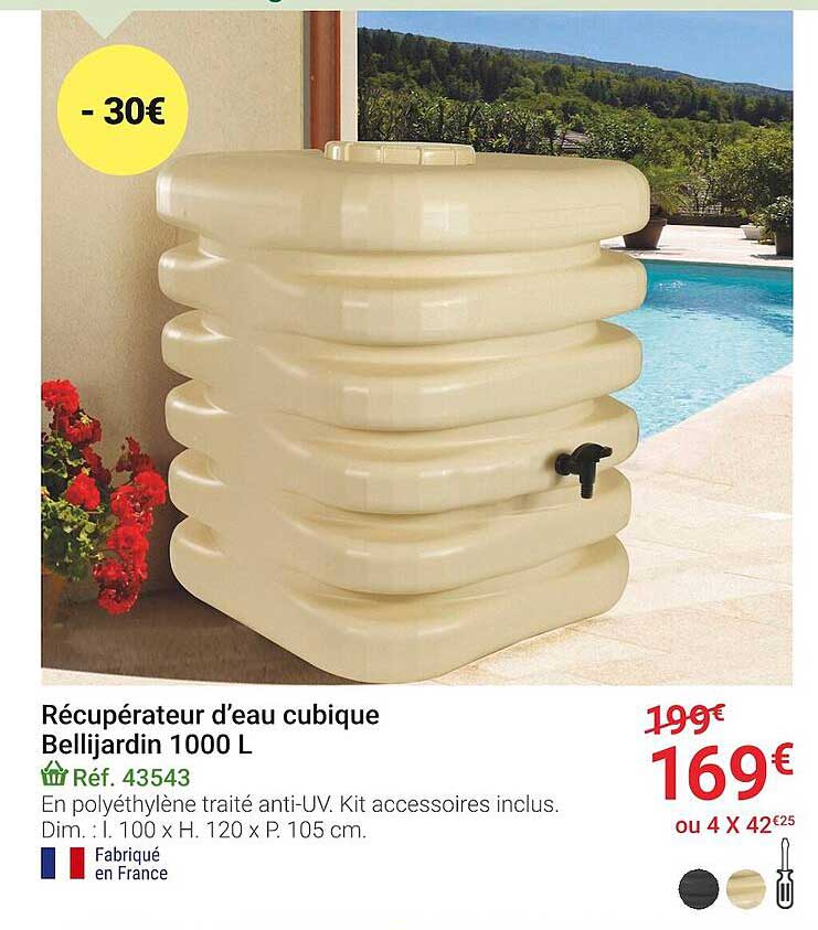 Récupérateur D'eau Cubique Bellijardin 1000 L